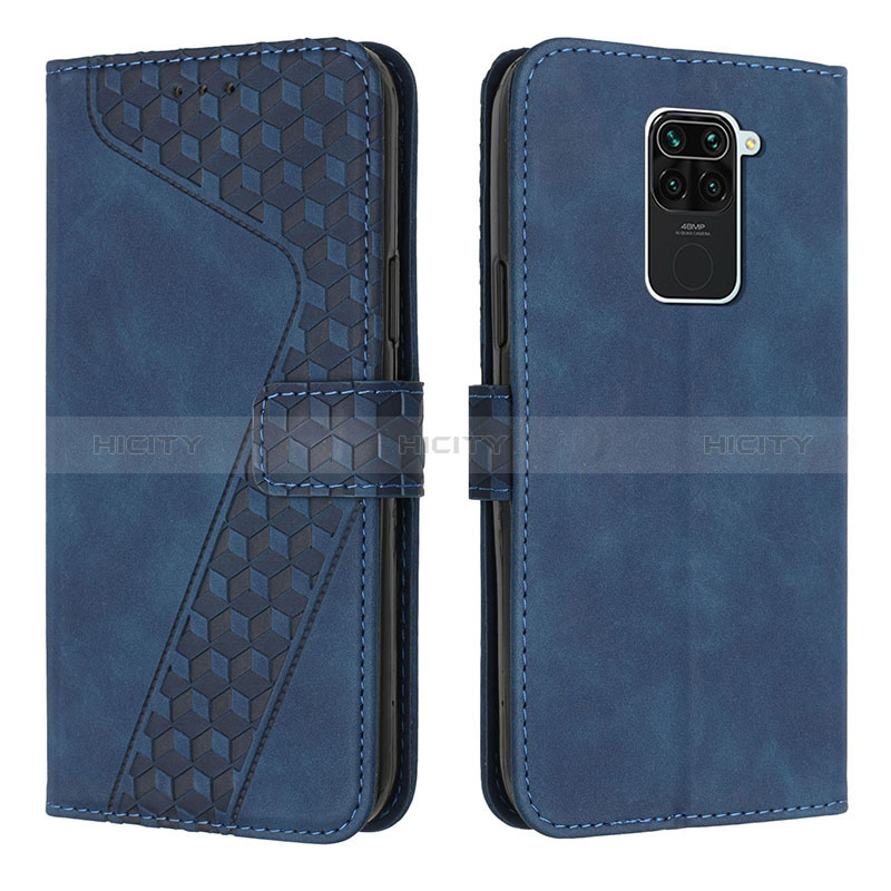 Handytasche Stand Schutzhülle Flip Leder Hülle H04X für Xiaomi Redmi Note 9 Blau Plus