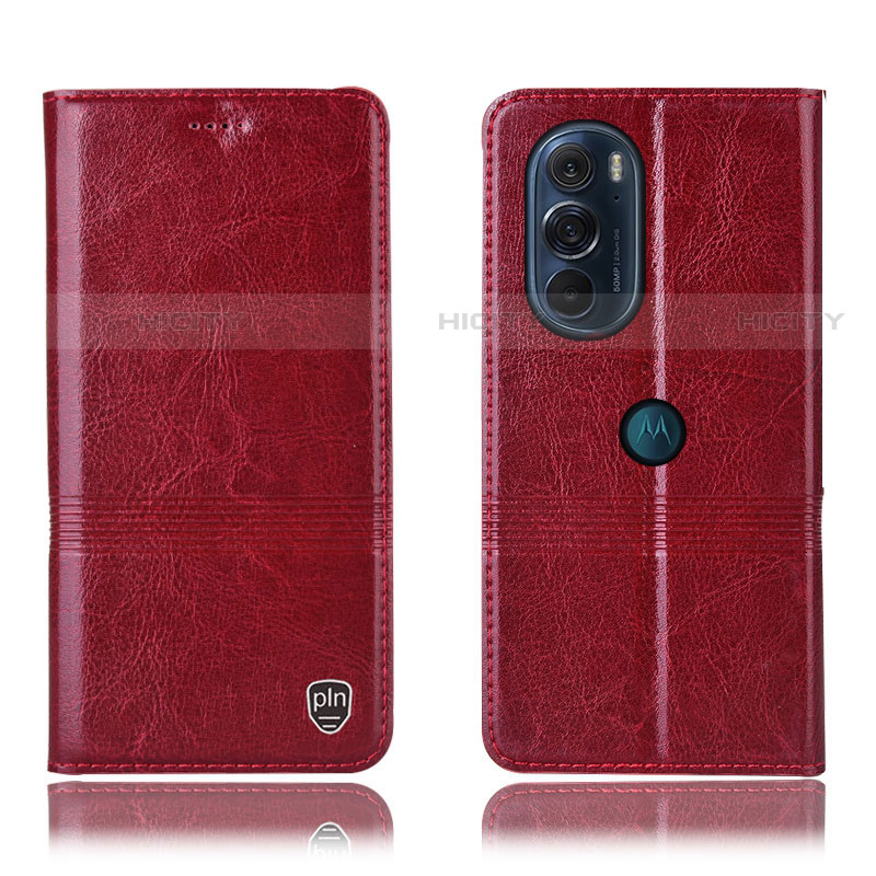 Handytasche Stand Schutzhülle Flip Leder Hülle H05P für Motorola Moto Edge Plus (2022) 5G Rot