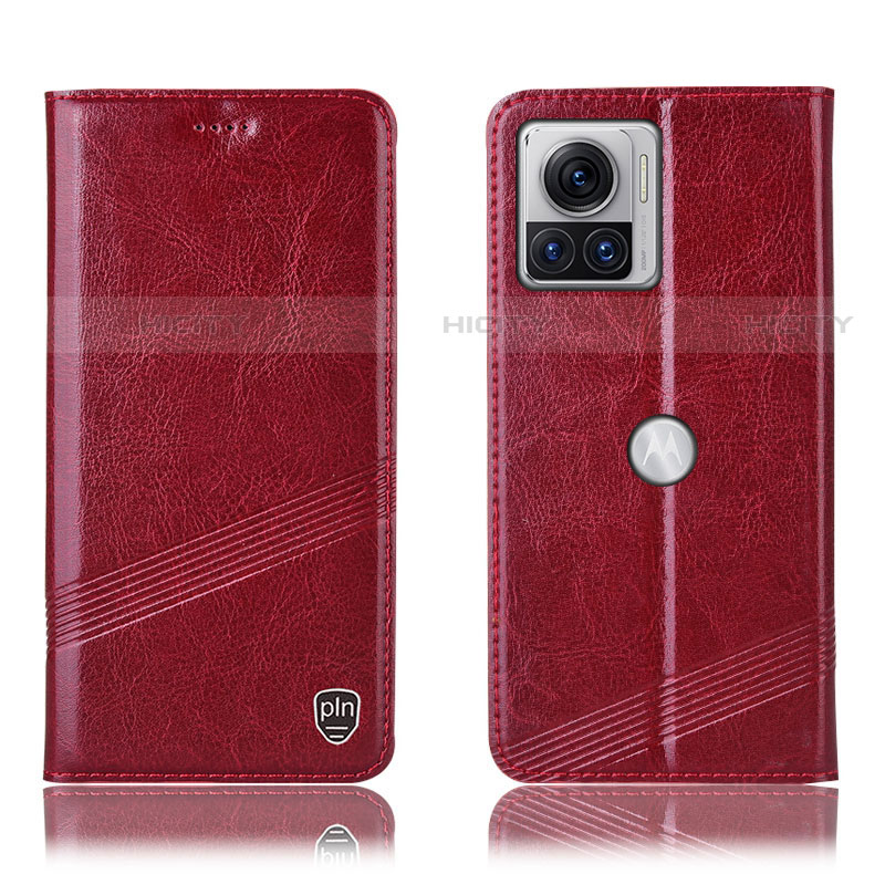 Handytasche Stand Schutzhülle Flip Leder Hülle H05P für Motorola Moto Edge X30 Pro 5G Rot