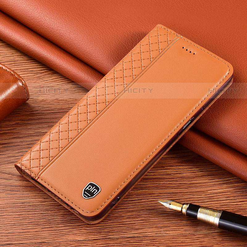 Handytasche Stand Schutzhülle Flip Leder Hülle H05P für Samsung Galaxy S23 Ultra 5G Orange Plus