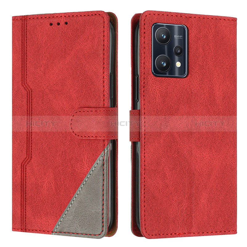 Handytasche Stand Schutzhülle Flip Leder Hülle H05X für Realme 9 4G Rot