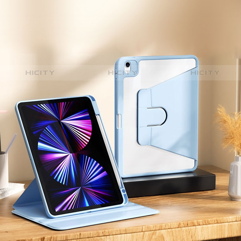 Handytasche Stand Schutzhülle Flip Leder Hülle H06 für Apple iPad Air 4 10.9 (2020) Hellblau