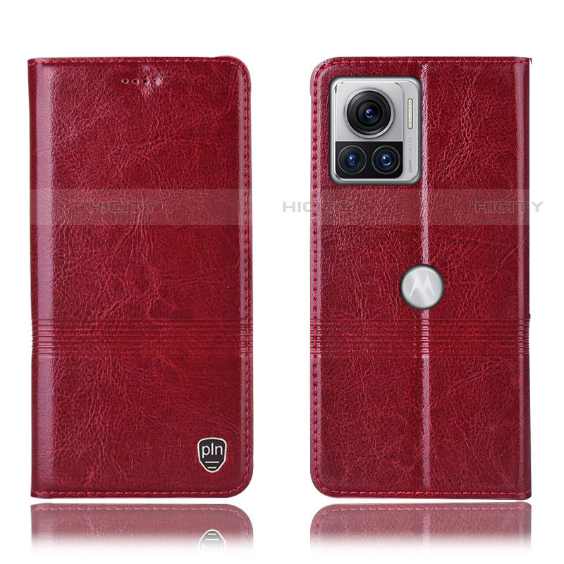 Handytasche Stand Schutzhülle Flip Leder Hülle H06P für Motorola Moto Edge X30 Pro 5G Rot Plus