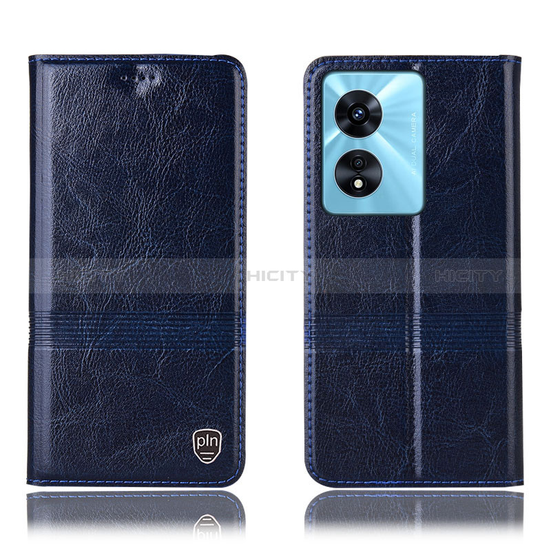 Handytasche Stand Schutzhülle Flip Leder Hülle H06P für Oppo A1 5G Blau