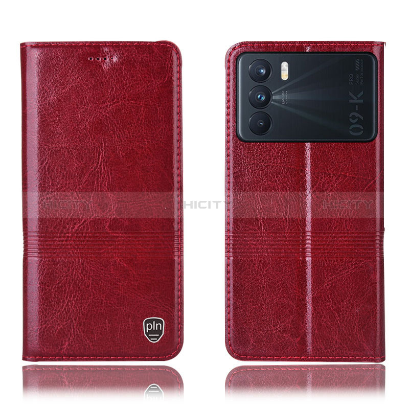 Handytasche Stand Schutzhülle Flip Leder Hülle H06P für Oppo K9 Pro 5G Rot