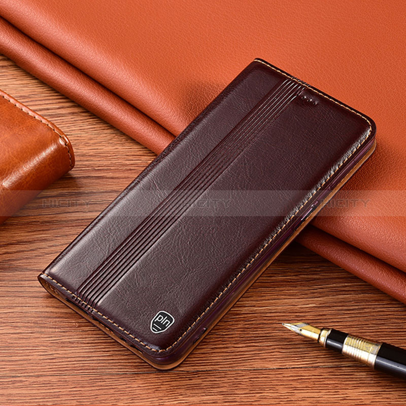 Handytasche Stand Schutzhülle Flip Leder Hülle H06P für Oppo Reno10 Pro+ Plus 5G Braun