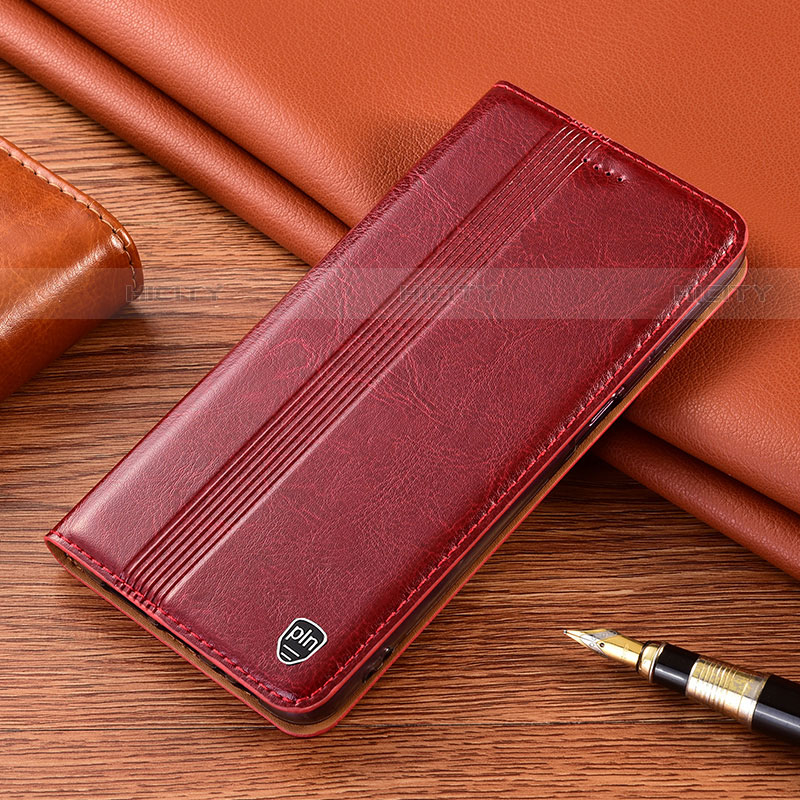 Handytasche Stand Schutzhülle Flip Leder Hülle H06P für Samsung Galaxy S23 Ultra 5G Rot