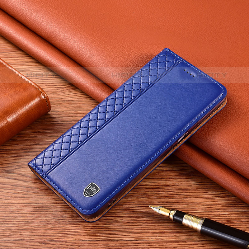 Handytasche Stand Schutzhülle Flip Leder Hülle H07P für Oppo A16s Blau Plus