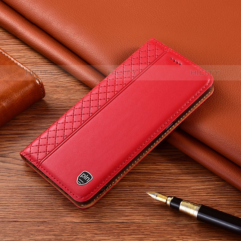 Handytasche Stand Schutzhülle Flip Leder Hülle H07P für Oppo A16s Rot Plus