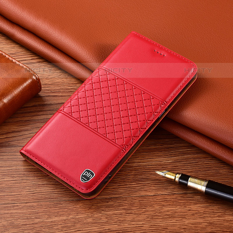 Handytasche Stand Schutzhülle Flip Leder Hülle H07P für Oppo A54 4G Rot