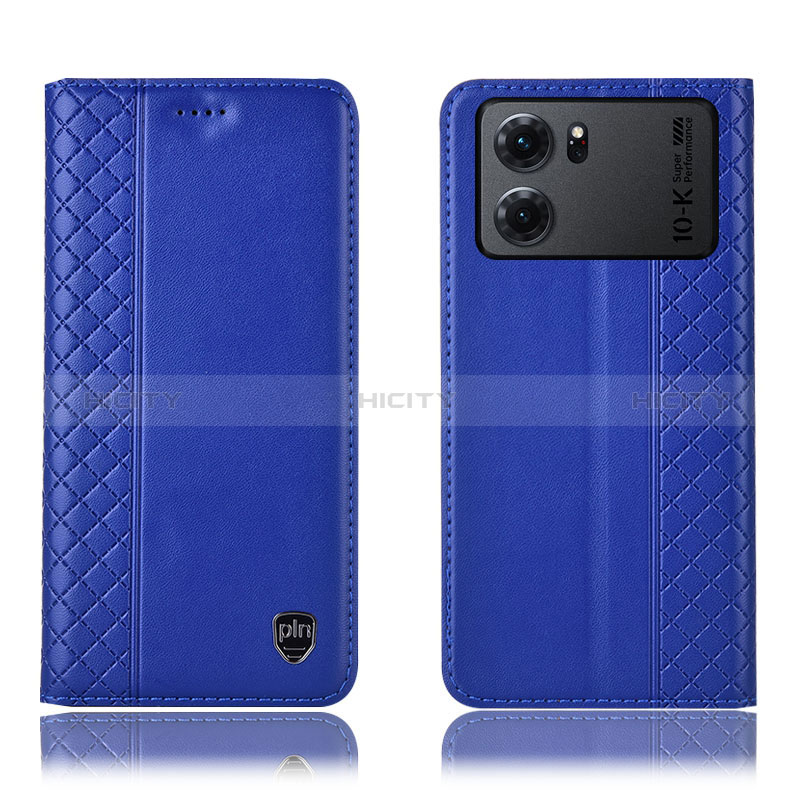 Handytasche Stand Schutzhülle Flip Leder Hülle H07P für Oppo K10 5G Blau