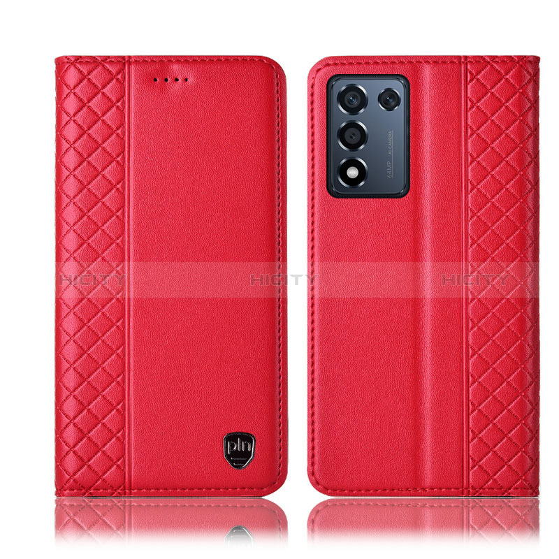 Handytasche Stand Schutzhülle Flip Leder Hülle H07P für Oppo K9S 5G Rot Plus