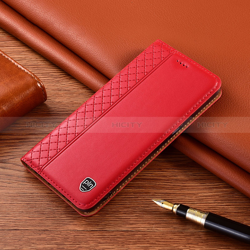 Handytasche Stand Schutzhülle Flip Leder Hülle H07P für Samsung Galaxy A02s Rot