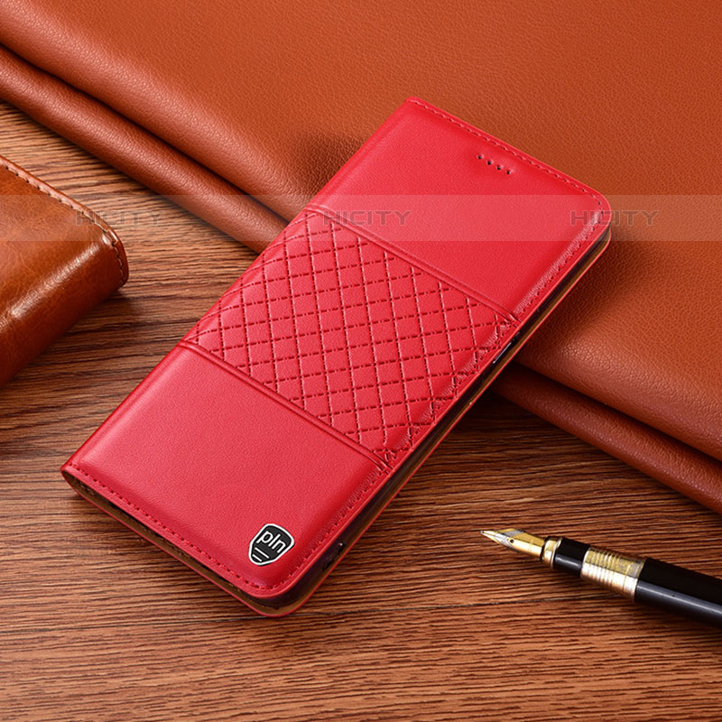 Handytasche Stand Schutzhülle Flip Leder Hülle H07P für Samsung Galaxy A03 Rot