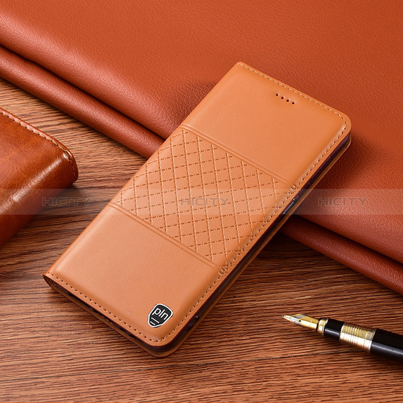 Handytasche Stand Schutzhülle Flip Leder Hülle H07P für Samsung Galaxy A10s Orange Plus