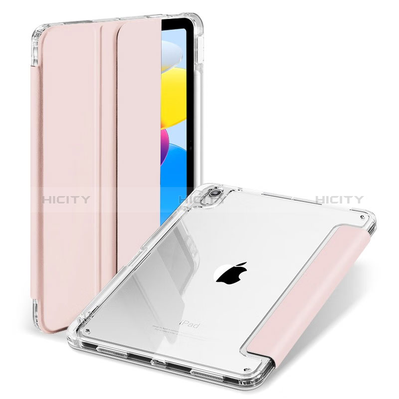 Handytasche Stand Schutzhülle Flip Leder Hülle H08 für Apple iPad 10.9 (2022) Rosegold