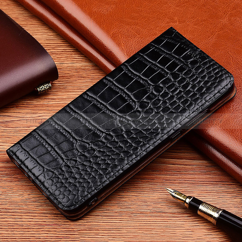 Handytasche Stand Schutzhülle Flip Leder Hülle H08P für Apple iPhone Xs Max Schwarz Plus