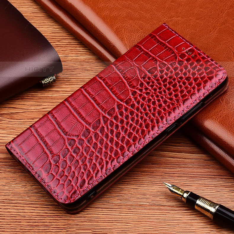 Handytasche Stand Schutzhülle Flip Leder Hülle H08P für Google Pixel 7 5G Rot