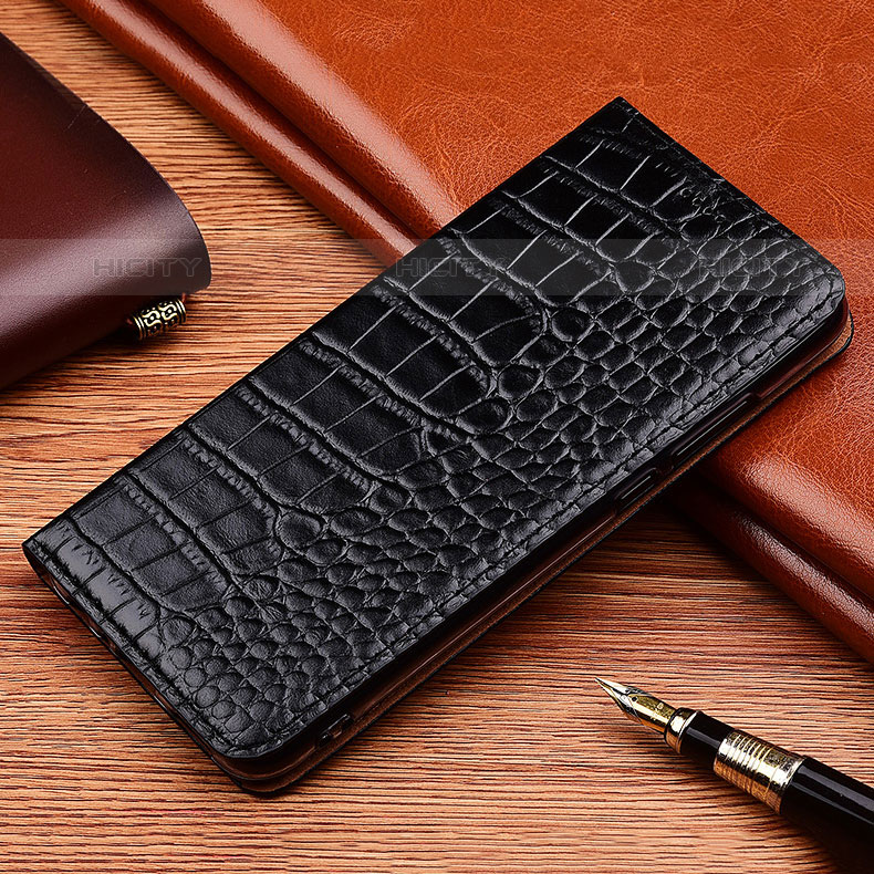 Handytasche Stand Schutzhülle Flip Leder Hülle H08P für Oppo A11s Schwarz