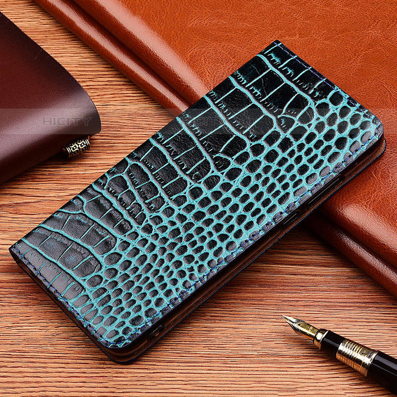 Handytasche Stand Schutzhülle Flip Leder Hülle H08P für Oppo A53s Blau Plus