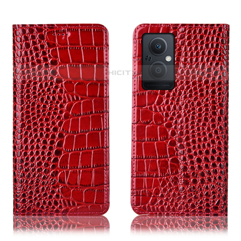 Handytasche Stand Schutzhülle Flip Leder Hülle H08P für Oppo F21 Pro 5G Rot