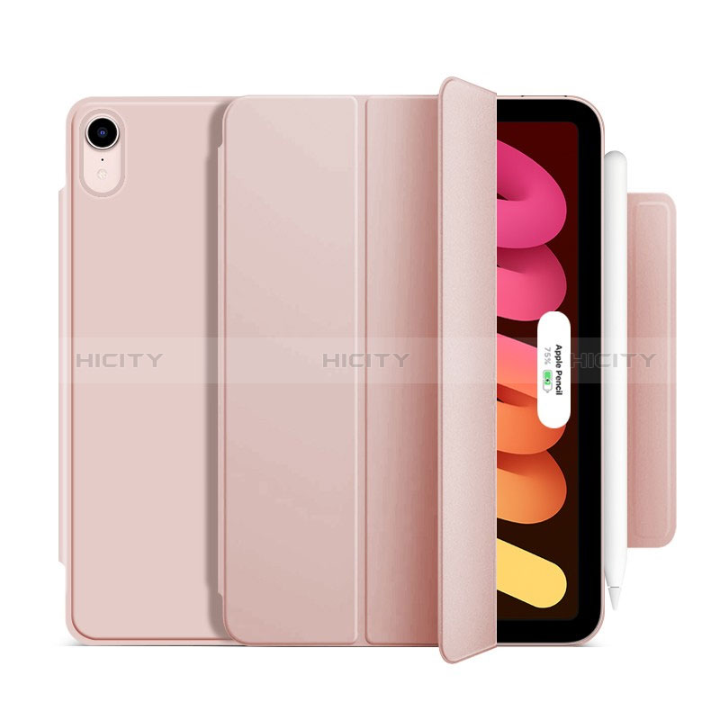 Handytasche Stand Schutzhülle Flip Leder Hülle H09 für Apple iPad Mini 6 Rosegold Plus