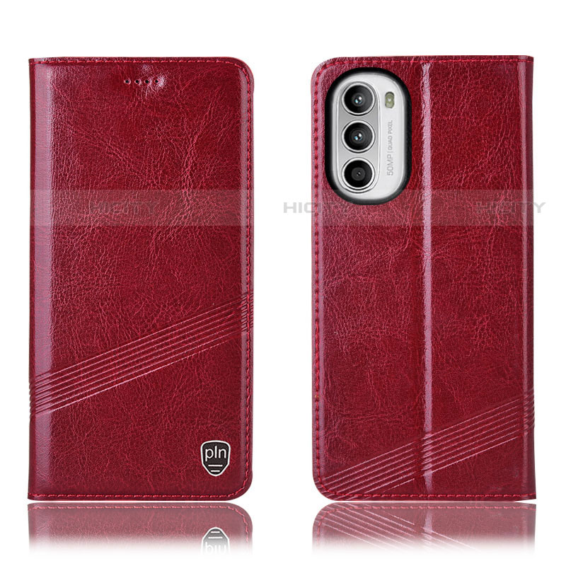 Handytasche Stand Schutzhülle Flip Leder Hülle H09P für Motorola Moto Edge (2022) 5G Rot