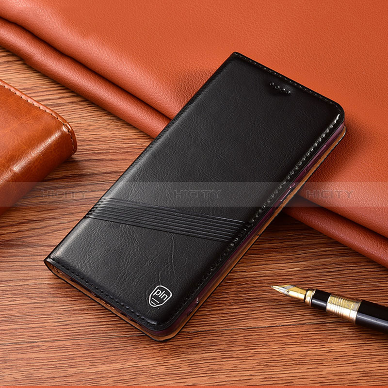 Handytasche Stand Schutzhülle Flip Leder Hülle H09P für Xiaomi Redmi Note 13 Pro+ Plus 5G Schwarz