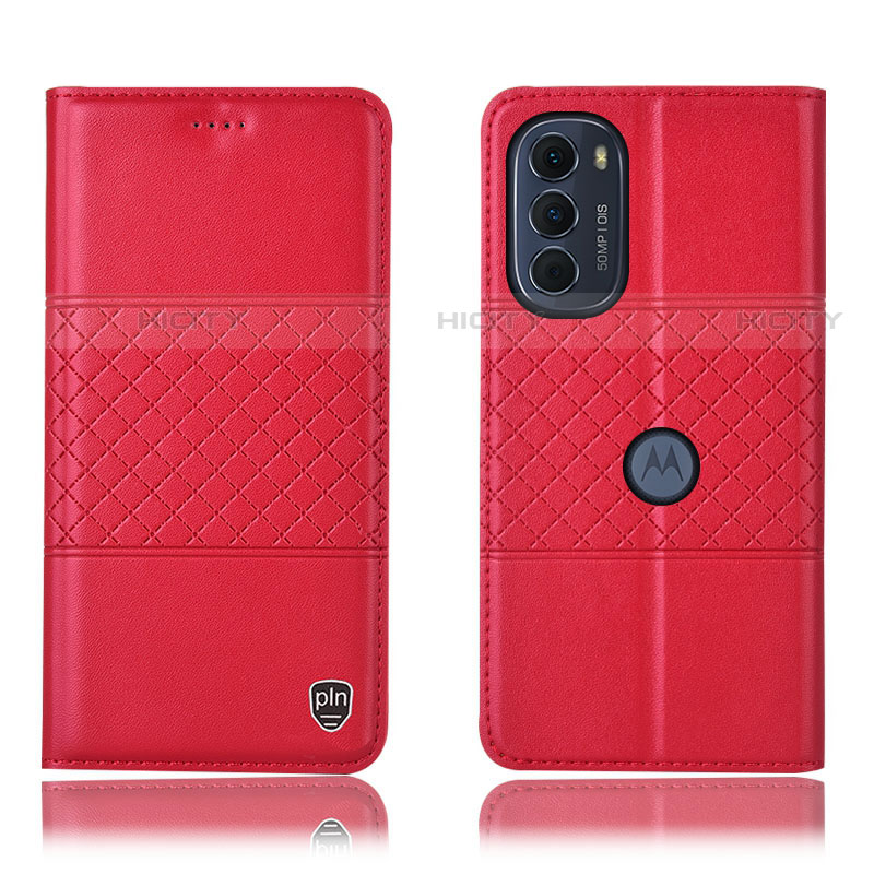 Handytasche Stand Schutzhülle Flip Leder Hülle H10P für Motorola Moto Edge (2022) 5G Rot