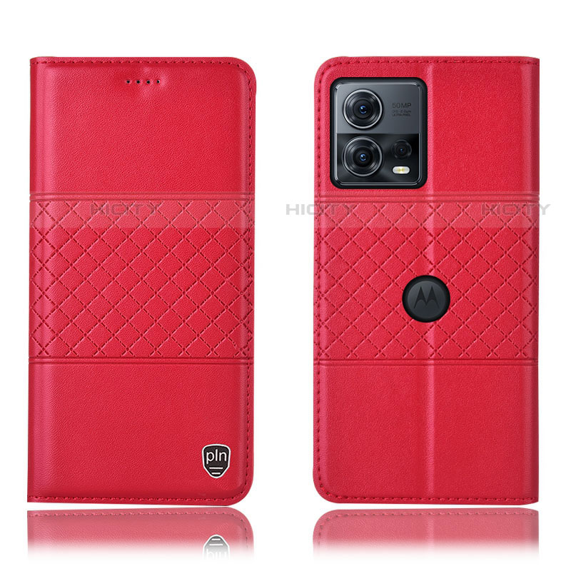 Handytasche Stand Schutzhülle Flip Leder Hülle H10P für Motorola Moto S30 Pro 5G Rot