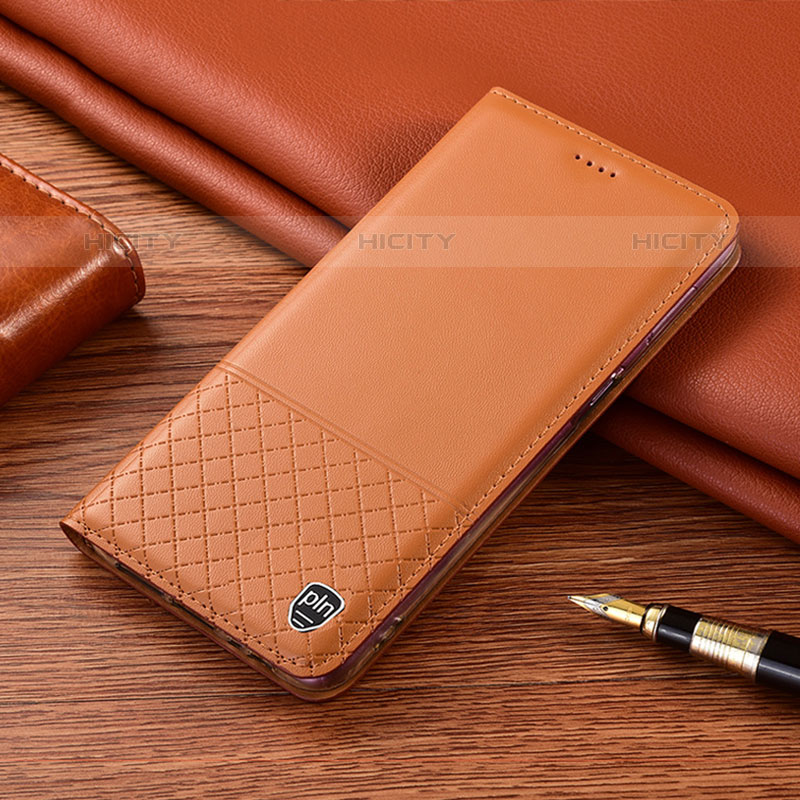 Handytasche Stand Schutzhülle Flip Leder Hülle H10P für Oppo A54 4G Orange Plus