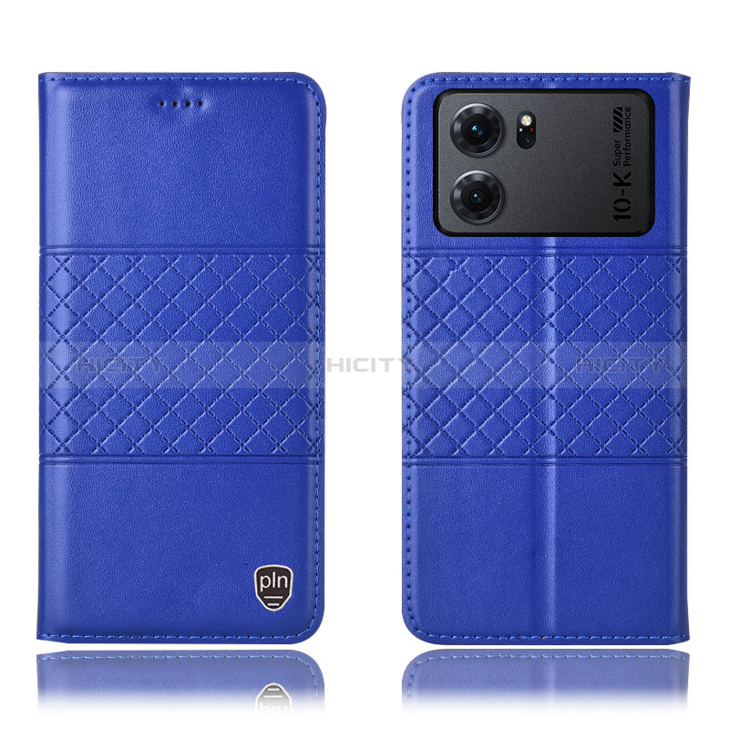 Handytasche Stand Schutzhülle Flip Leder Hülle H10P für Oppo K10 5G Blau