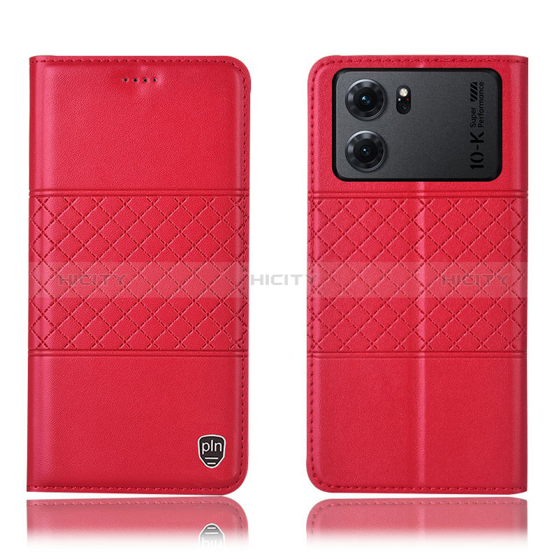 Handytasche Stand Schutzhülle Flip Leder Hülle H10P für Oppo K10 5G Rot Plus