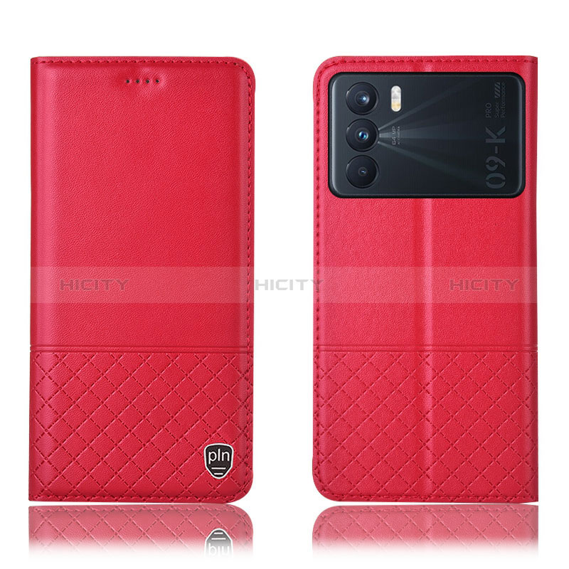 Handytasche Stand Schutzhülle Flip Leder Hülle H10P für Oppo K9 Pro 5G Rot