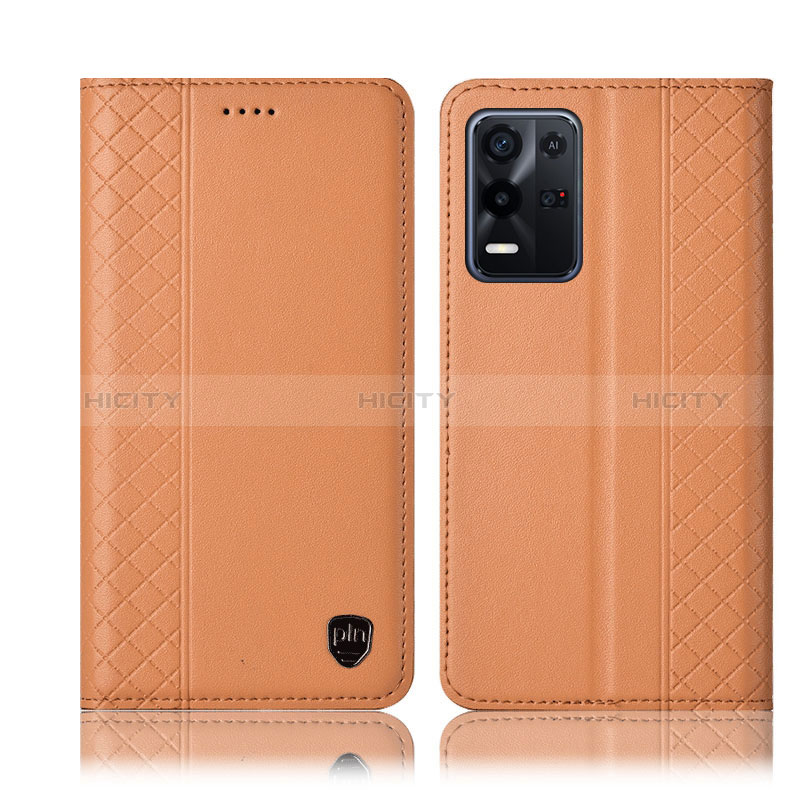 Handytasche Stand Schutzhülle Flip Leder Hülle H10P für Oppo K9X 5G Orange