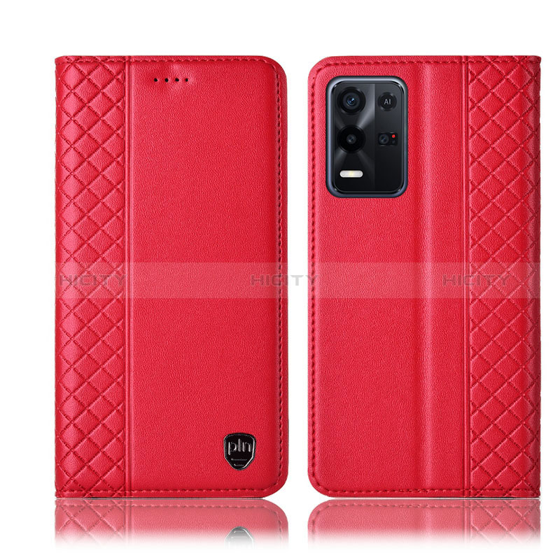 Handytasche Stand Schutzhülle Flip Leder Hülle H10P für Oppo K9X 5G Rot Plus