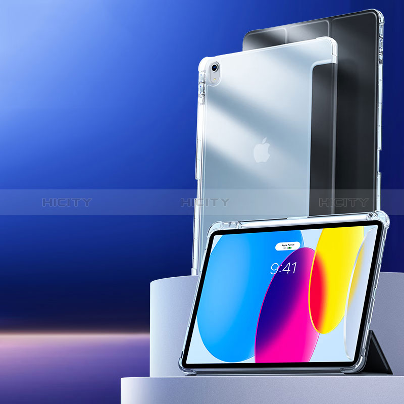 Handytasche Stand Schutzhülle Flip Leder Hülle H11 für Apple iPad 10.9 (2022) Dunkelgrau