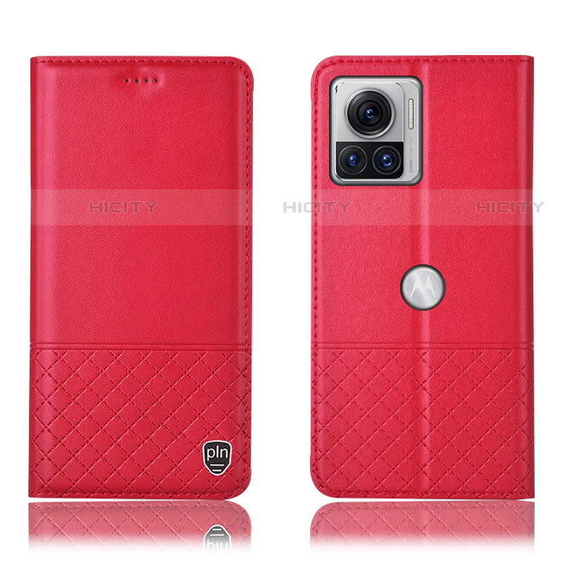 Handytasche Stand Schutzhülle Flip Leder Hülle H11P für Motorola Moto Edge 30 Ultra 5G Rot