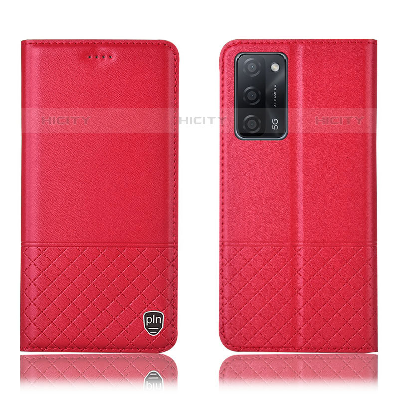 Handytasche Stand Schutzhülle Flip Leder Hülle H11P für Oppo A53s 5G Rot