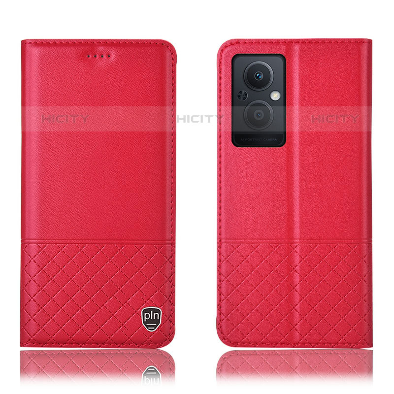 Handytasche Stand Schutzhülle Flip Leder Hülle H11P für Oppo F21 Pro 5G Rot