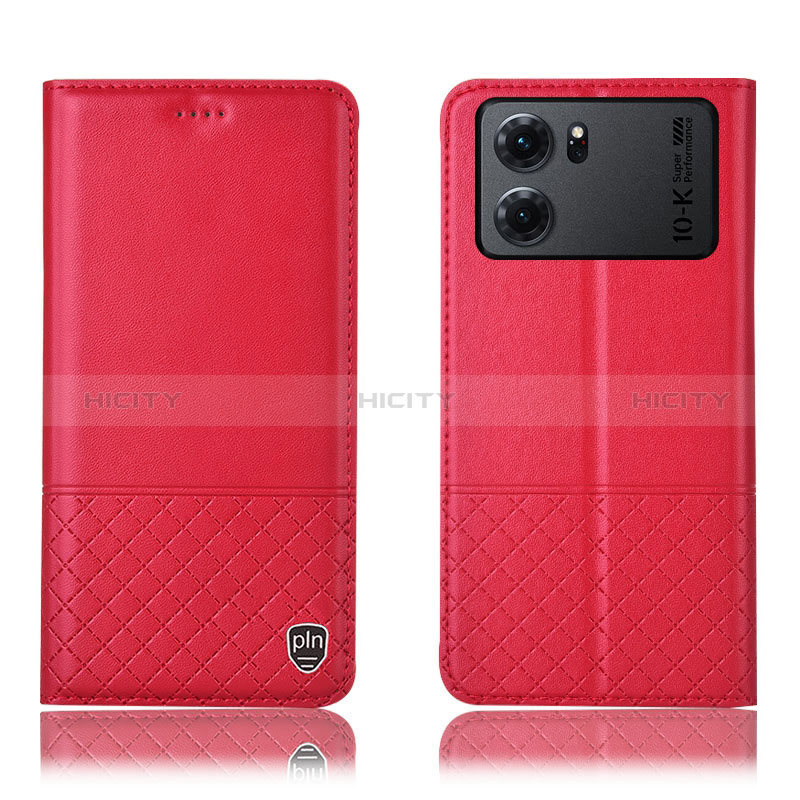 Handytasche Stand Schutzhülle Flip Leder Hülle H11P für Oppo K10 5G Rot Plus