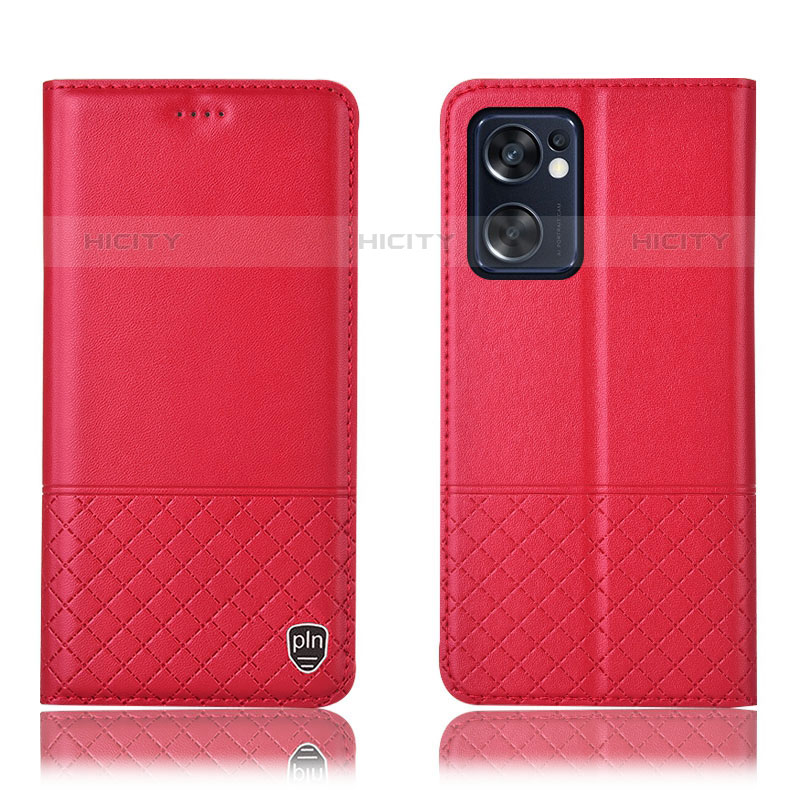 Handytasche Stand Schutzhülle Flip Leder Hülle H11P für Oppo Reno7 SE 5G Rot