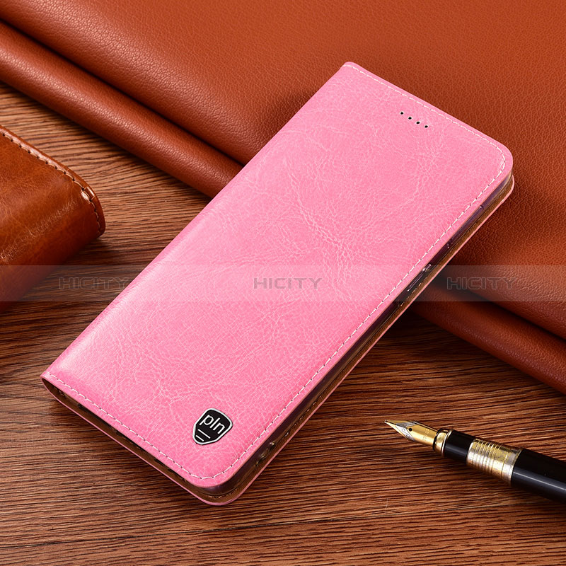 Handytasche Stand Schutzhülle Flip Leder Hülle H11P für Samsung Galaxy S24 5G Rosegold