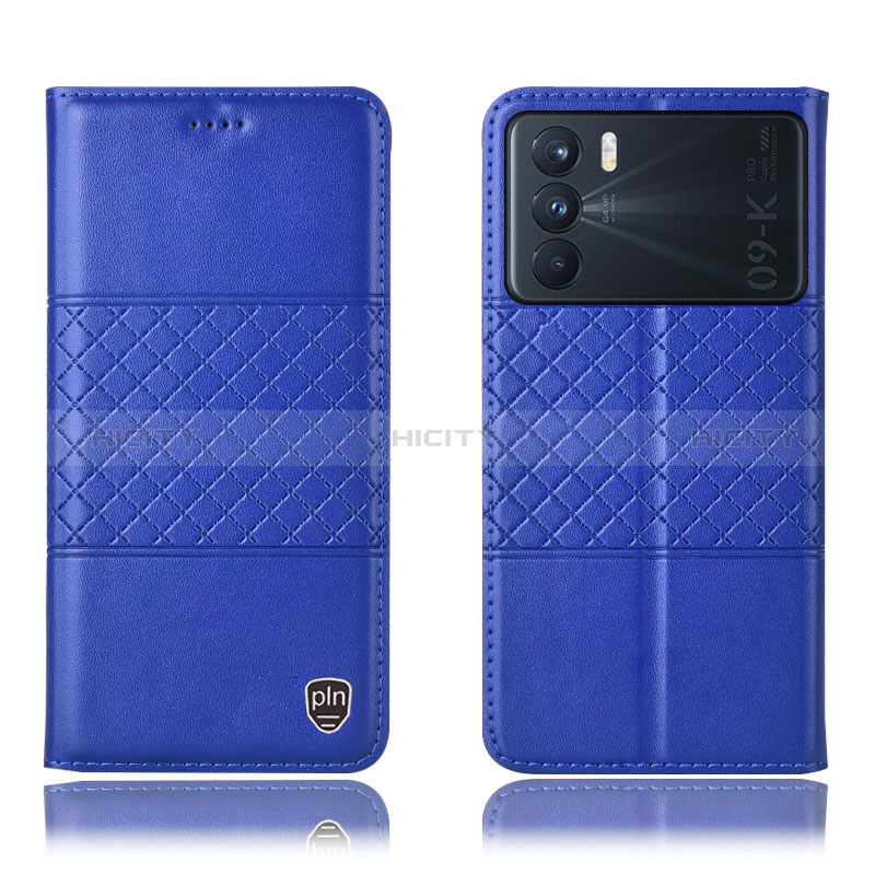 Handytasche Stand Schutzhülle Flip Leder Hülle H15P für Oppo K9 Pro 5G Blau Plus