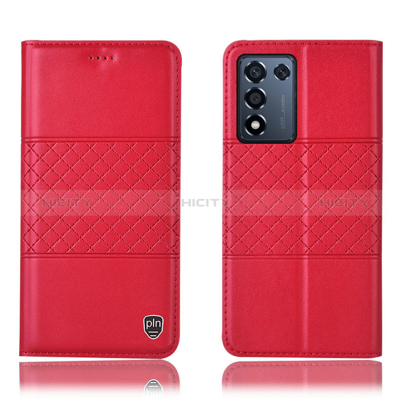 Handytasche Stand Schutzhülle Flip Leder Hülle H15P für Oppo K9S 5G Rot Plus