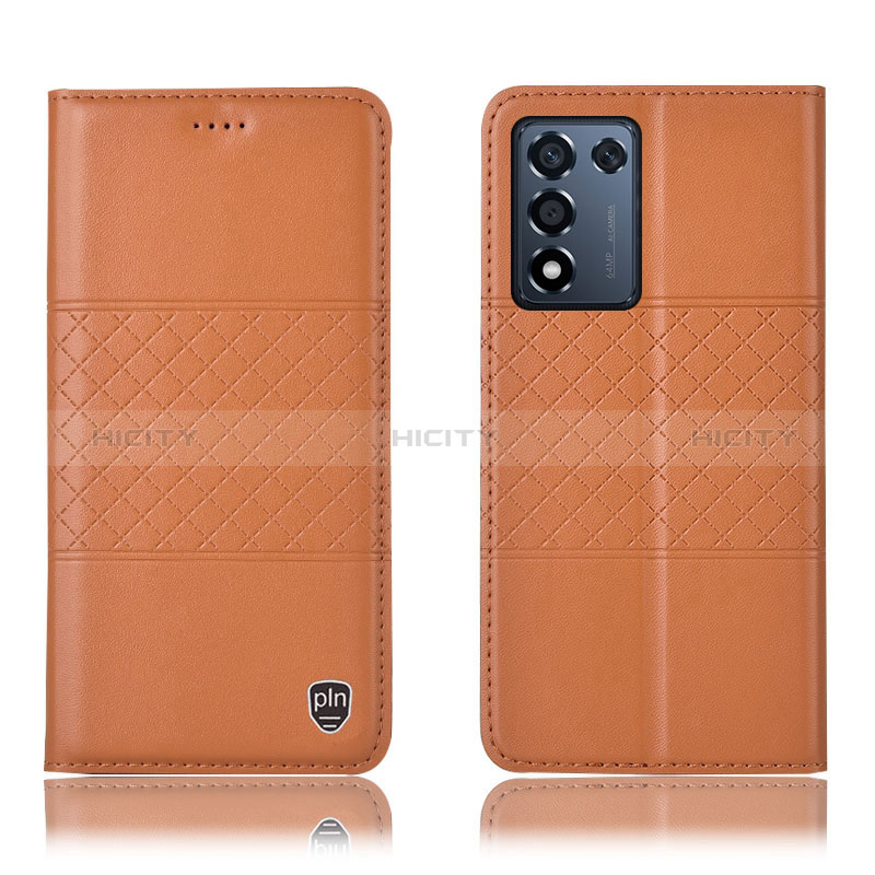 Handytasche Stand Schutzhülle Flip Leder Hülle H15P für Realme 9 SE 5G Orange Plus