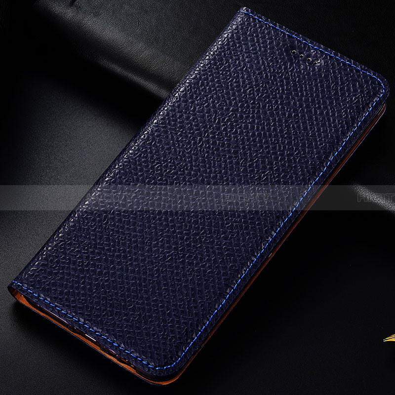 Handytasche Stand Schutzhülle Flip Leder Hülle H15P für Samsung Galaxy A32 4G Blau