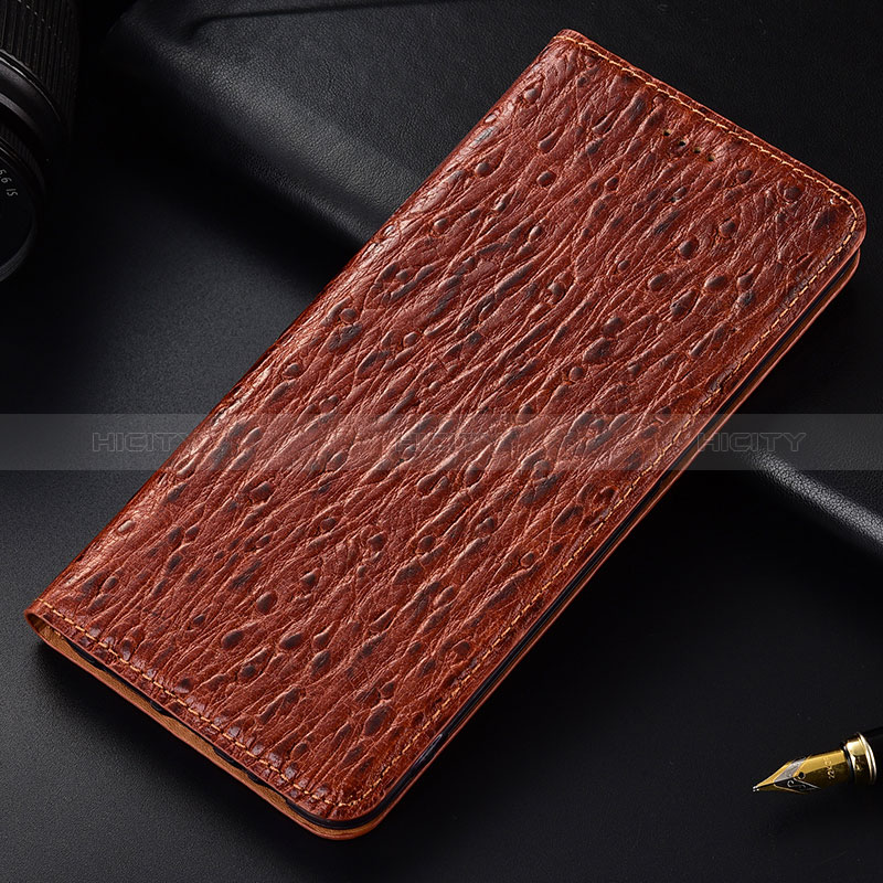 Handytasche Stand Schutzhülle Flip Leder Hülle H15P für Samsung Galaxy A50S Braun