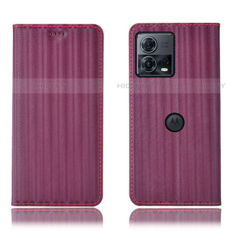 Handytasche Stand Schutzhülle Flip Leder Hülle H16P für Motorola Moto Edge S30 Pro 5G Violett