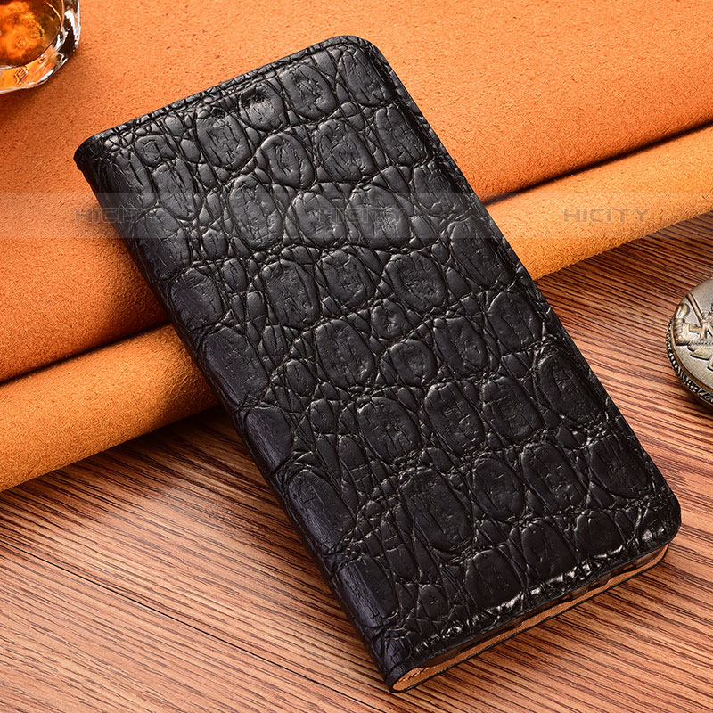 Handytasche Stand Schutzhülle Flip Leder Hülle H16P für Oppo A16s Schwarz Plus